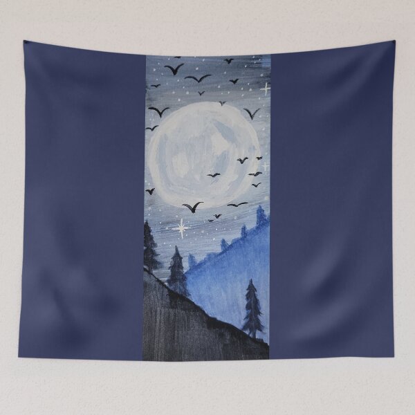 Item preview, Moon Beams, Birds, and Bats designed and sold by victoriajoann.