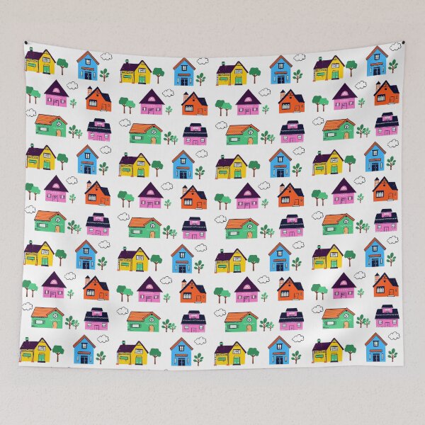 Item preview, Pretty house pattern designed and sold by LaBelleMaison.