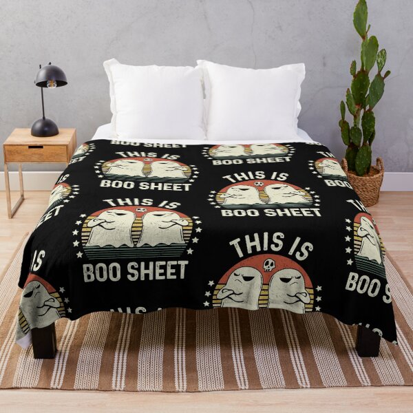 Item preview, This Is Boo Sheet Funny Retro Halloween Ghost Costume designed and sold by GravitiTees.