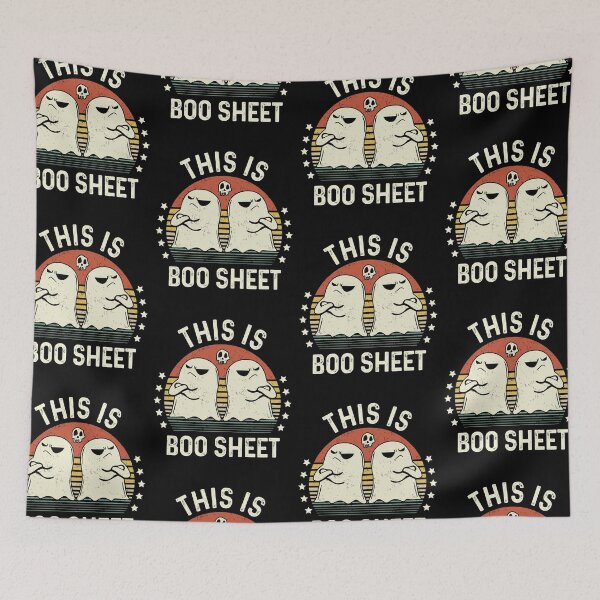 Item preview, This Is Boo Sheet Funny Retro Halloween Ghost Costume designed and sold by GravitiTees.