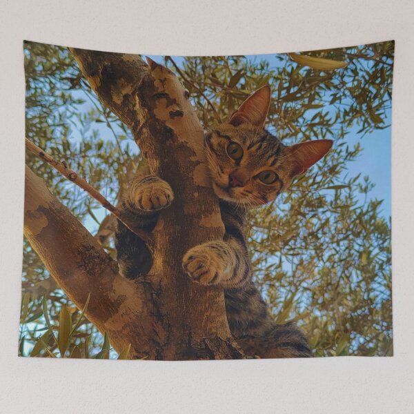 Item preview, Cute kitty on the tree. designed and sold by DaliaSabryTee.