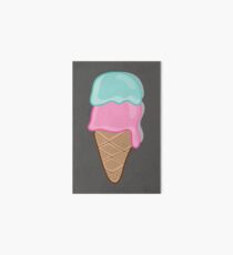 I Love Retro Strawberry and Mint Ice-Cream Art Board