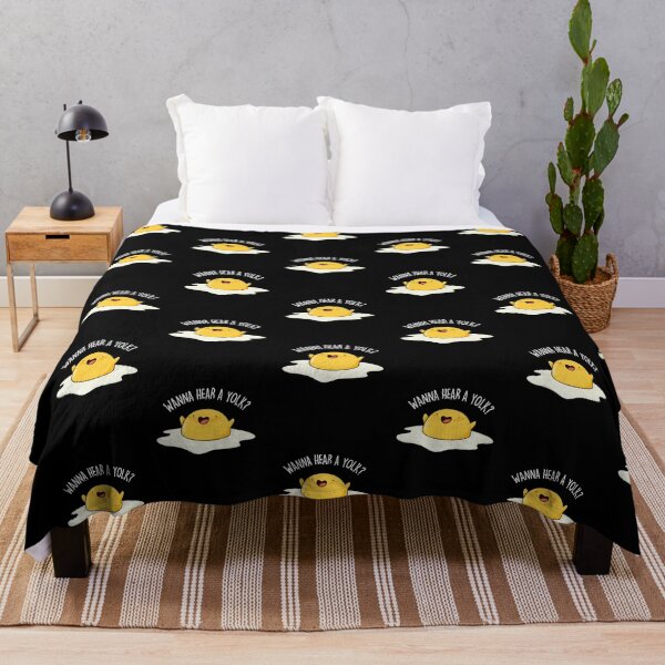 Item preview, Wanna Hear A Yolk Funny Egg Puns (Dark BG) designed and sold by punnybone.