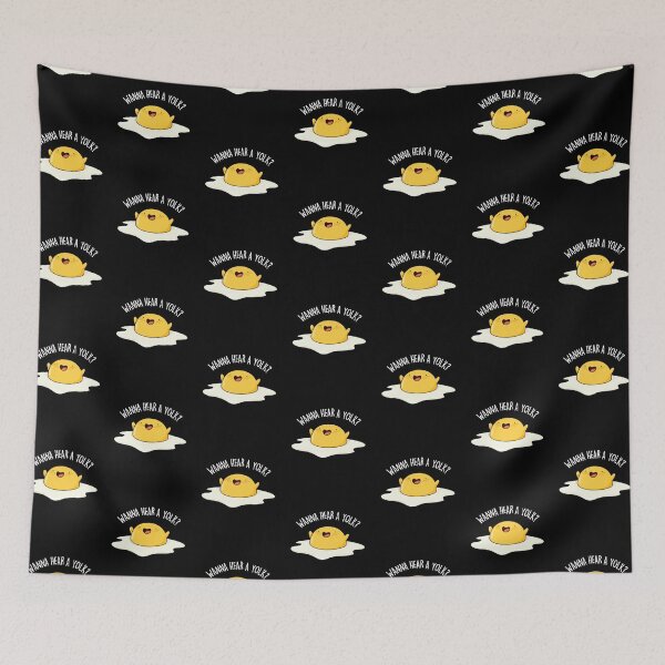 Item preview, Wanna Hear A Yolk Funny Egg Puns (Dark BG) designed and sold by punnybone.