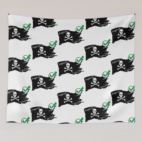 Item preview, Flag paphos cyprus - Pirate society designed and sold by WhereIsTravis.