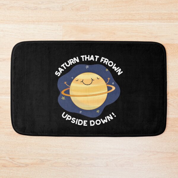 Item preview, Saturn That Frown Upside Down Funny Planet Puns (Dark BG) designed and sold by punnybone.