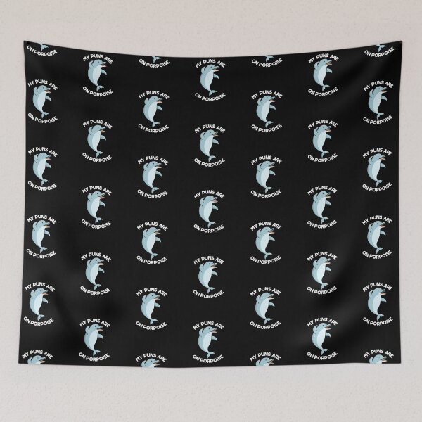 Item preview, My Puns Are On Porpoise Funny Animal Puns (Dark BG) designed and sold by punnybone.