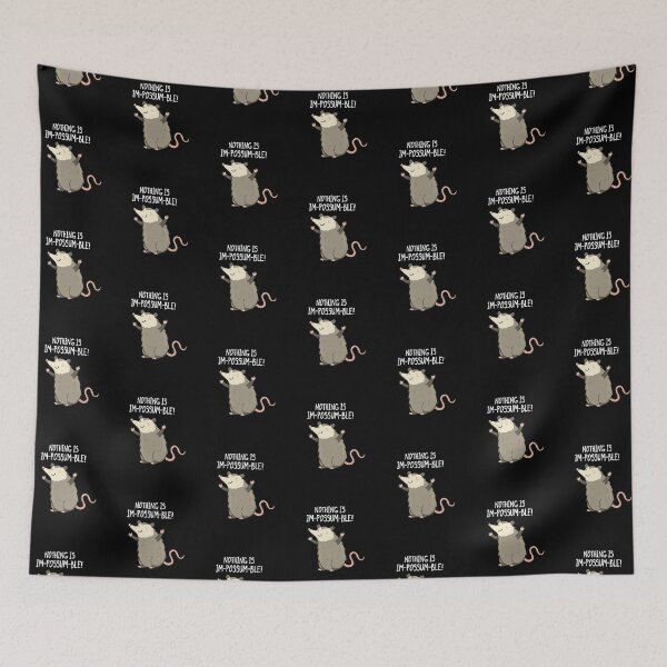 Item preview, Nothing Is Im-possum-ble Funny Possum Puns (Dark BG) designed and sold by punnybone.