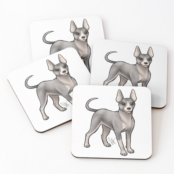 Item preview, American Hairless Terrier - Pink and Gray designed and sold by Jennifer Stolzer.