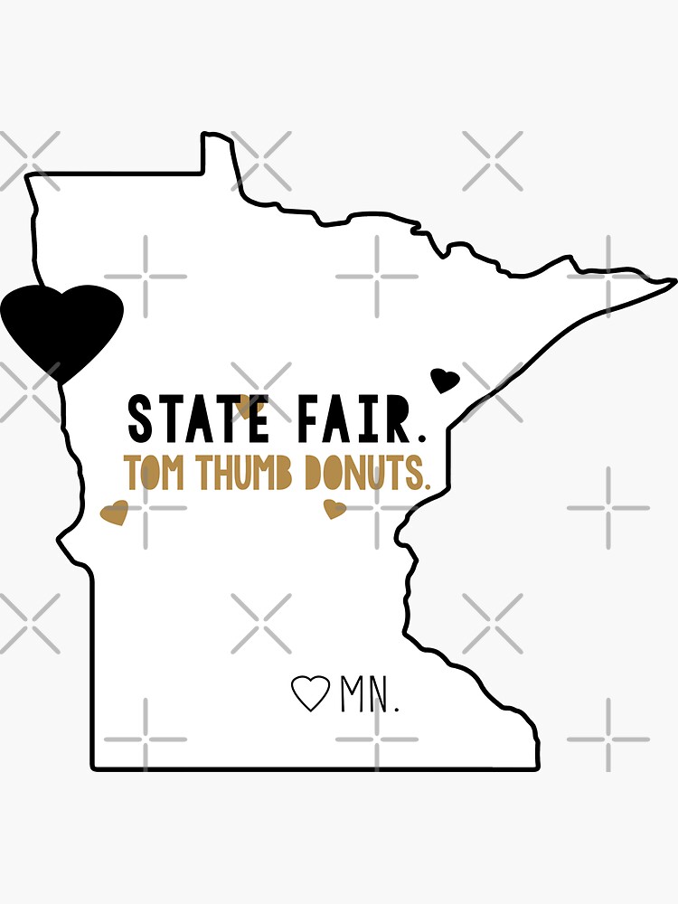 "Minnesota State Fair Tom Thumb Donuts" Sticker for Sale by