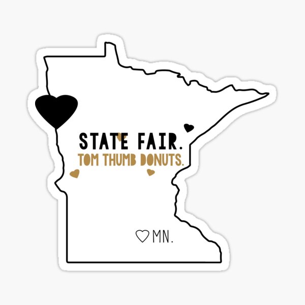 "Minnesota State Fair Tom Thumb Donuts" Sticker for Sale by