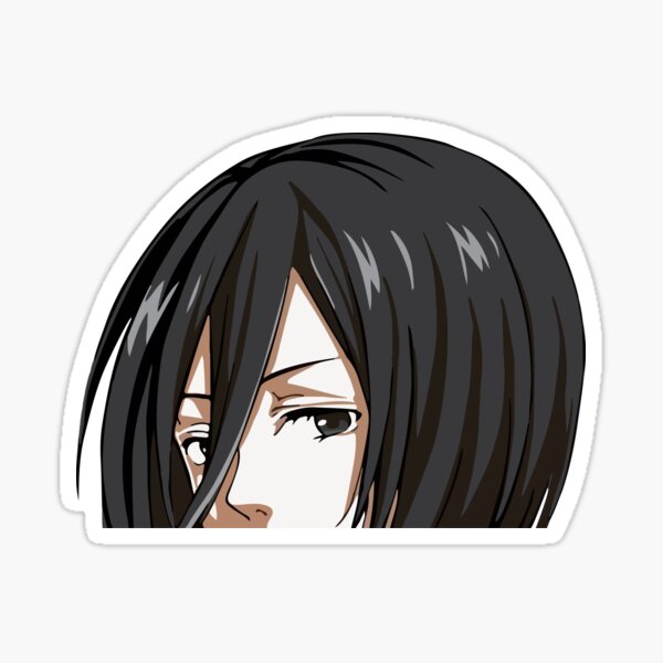 Mikasa Ackerman Peeker Sticker