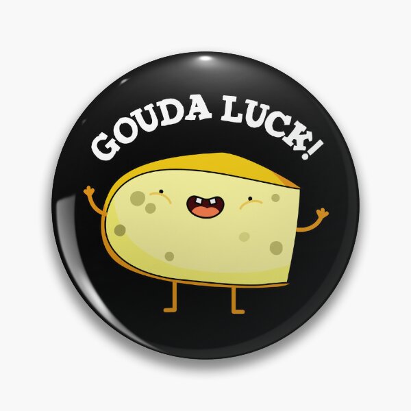 Item preview, Gouda Luck Funny Cheese Puns (Dark BG) designed and sold by punnybone.