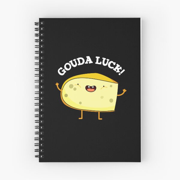 Item preview, Gouda Luck Funny Cheese Puns (Dark BG) designed and sold by punnybone.