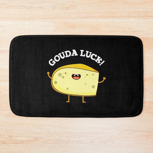 Item preview, Gouda Luck Funny Cheese Puns (Dark BG) designed and sold by punnybone.