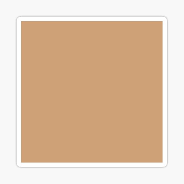 Solid block colour / color in tan brown Sticker