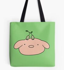 Olive Piggy Face Tote Bag