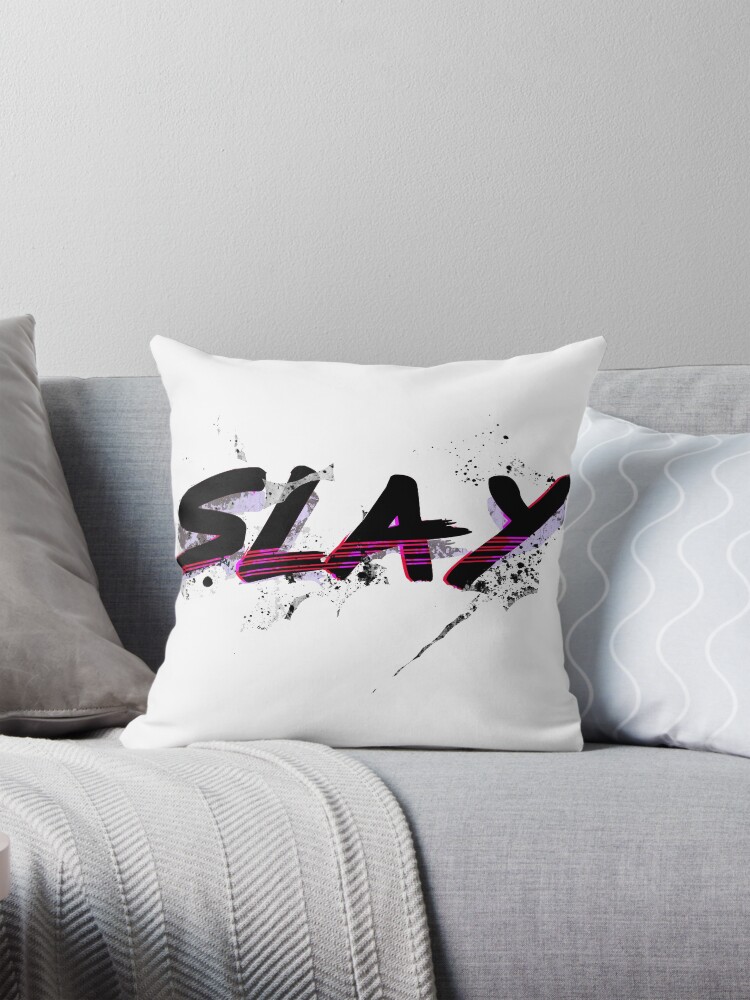 Thumbnail 1 of 4, Pillow, slay designed and sold by blakemakes.