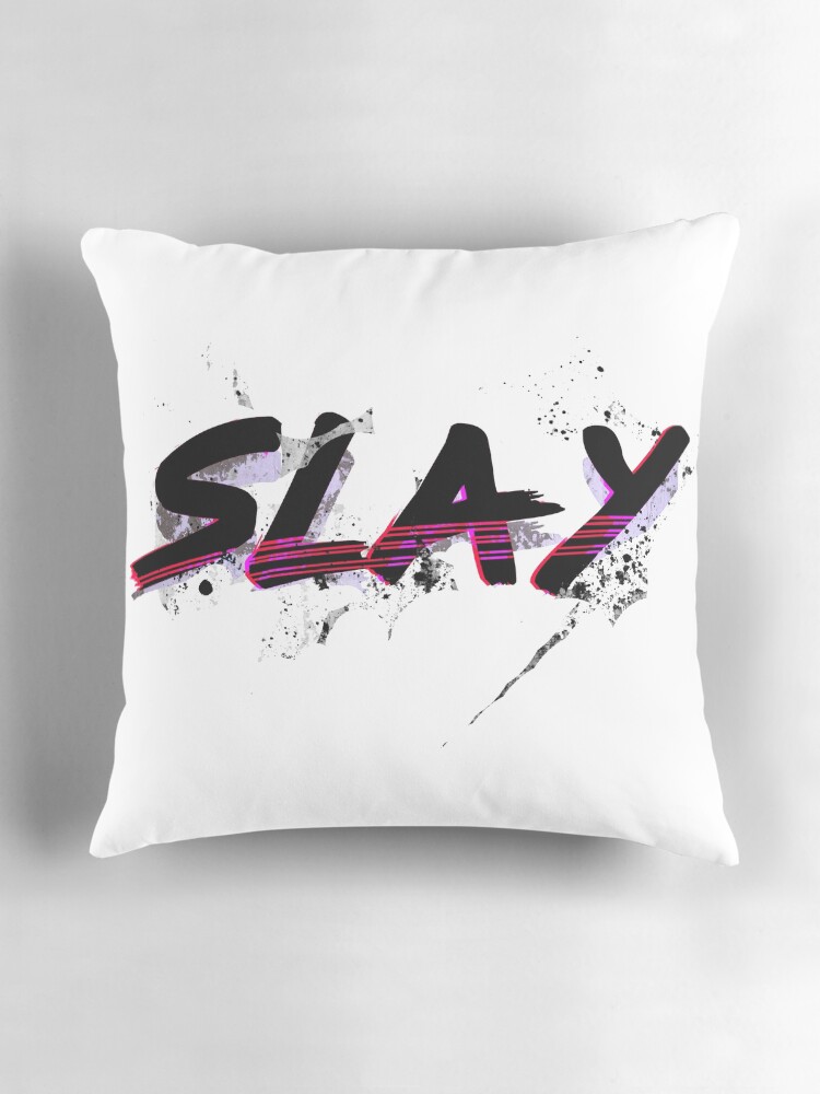 Thumbnail 3 of 4, Pillow, slay designed and sold by blakemakes.