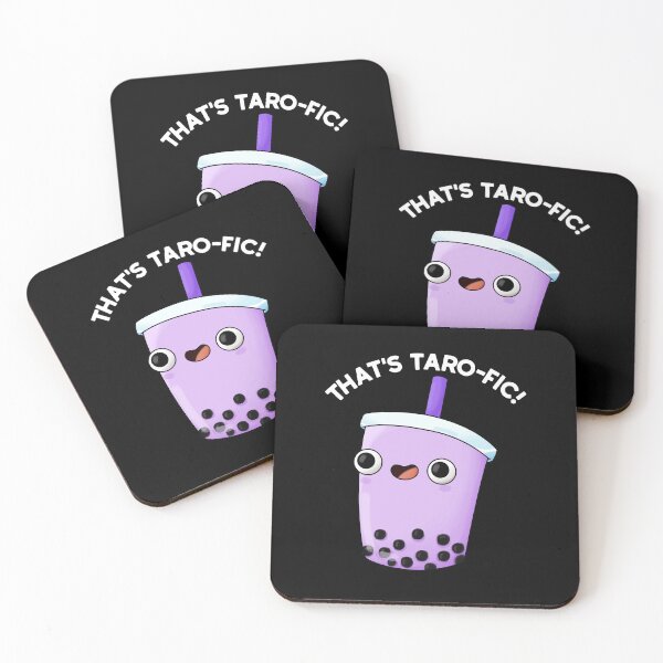 Item preview, That's Taro-fic Funny Boba Tea Puns (Dark BG) designed and sold by punnybone.