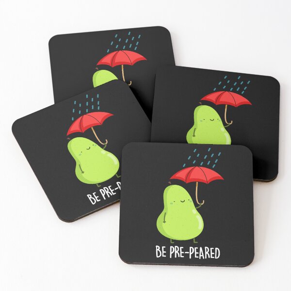 Item preview, Be Pre-Pear-ed In Rain Funny Pear Puns (Dark BG) designed and sold by punnybone.