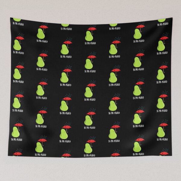 Item preview, Be Pre-Pear-ed In Rain Funny Pear Puns (Dark BG) designed and sold by punnybone.