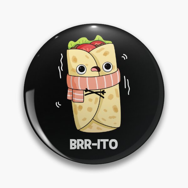 Item preview, Brrrto Funny Freezing Cold Burrito Puns (Dark BG) designed and sold by punnybone.