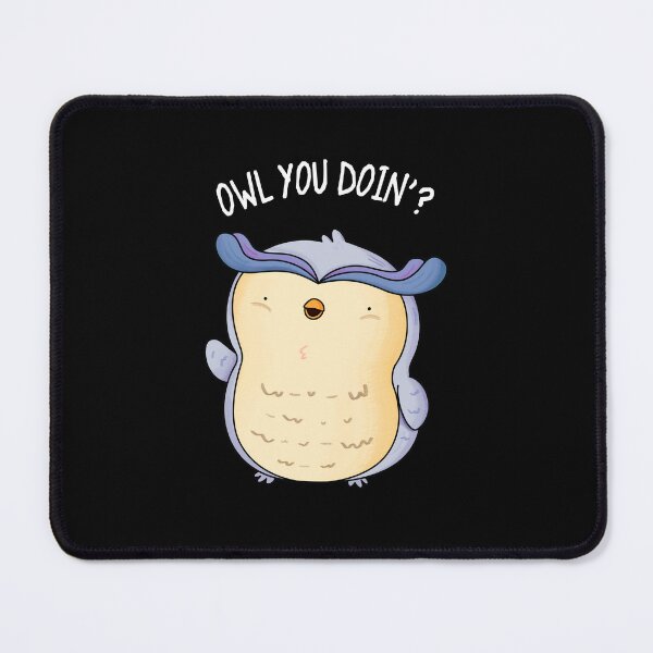 Item preview, Owl You Doin Funny Animal Puns Dark BG) designed and sold by punnybone.