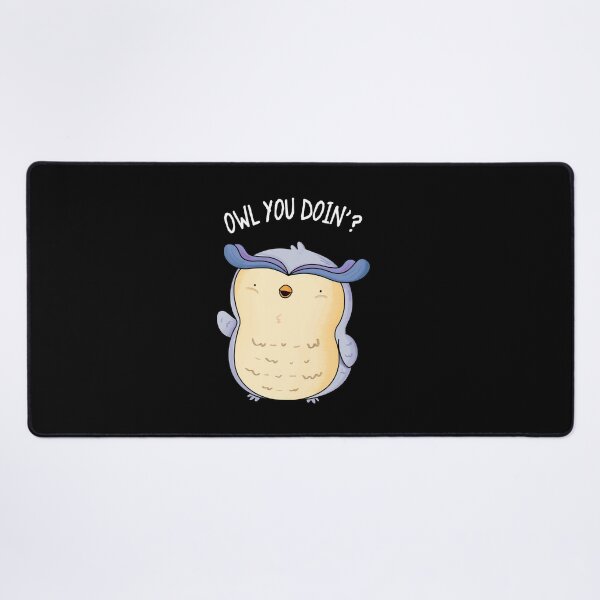 Item preview, Owl You Doin Funny Animal Puns Dark BG) designed and sold by punnybone.