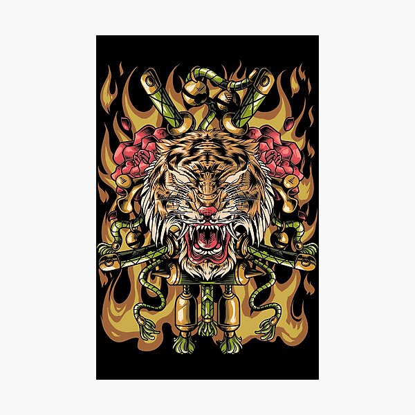 Item preview, fiery tiger designed and sold by Bayuktx.