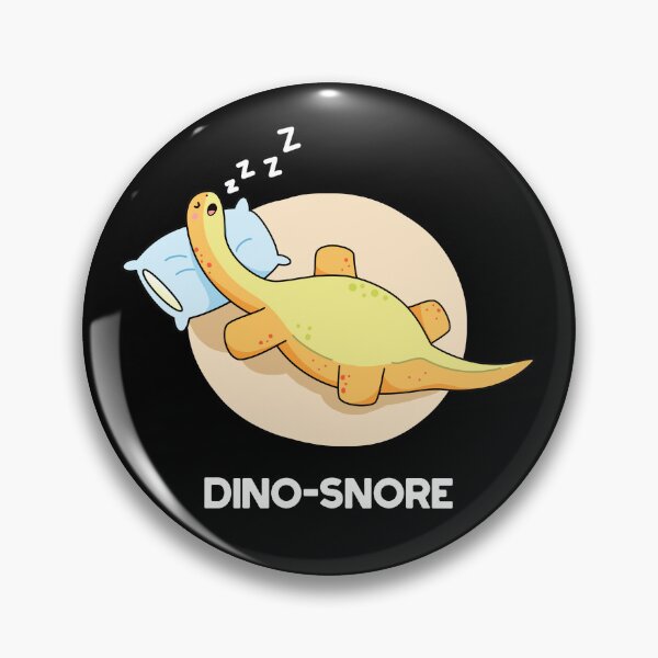 Item preview, Dinosnore Funny Sleeping Dinosaur Puns (Dark BG) designed and sold by punnybone.