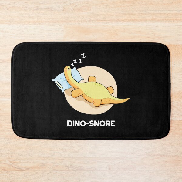 Item preview, Dinosnore Funny Sleeping Dinosaur Puns (Dark BG) designed and sold by punnybone.