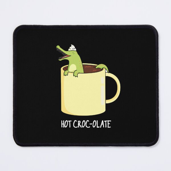 Item preview, Hot Croc-colate Funny Crocodile Puns (Dark BG) designed and sold by punnybone.