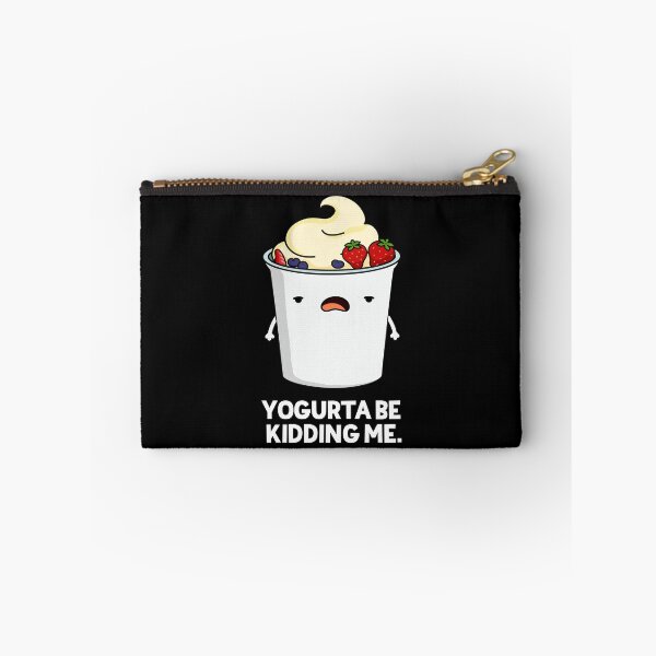 Item preview, Yogurta Be Kidding Me Funny Yogurt Puns (Dark BG) designed and sold by punnybone.