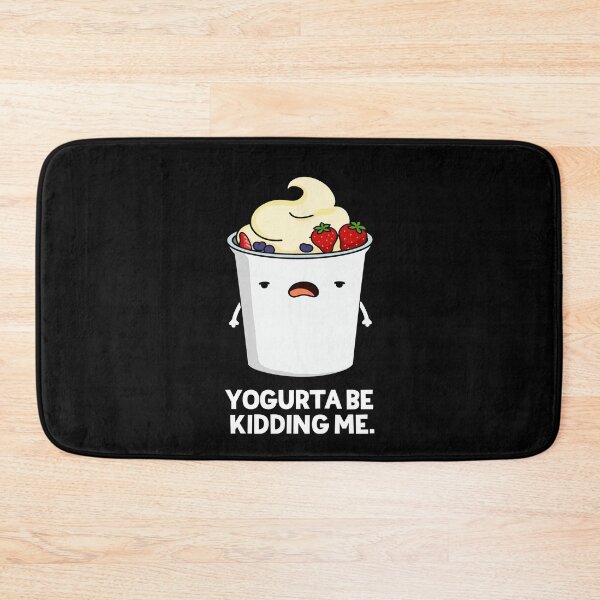 Item preview, Yogurta Be Kidding Me Funny Yogurt Puns (Dark BG) designed and sold by punnybone.
