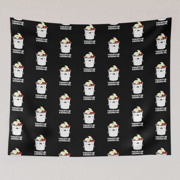Item preview, Yogurta Be Kidding Me Funny Yogurt Puns (Dark BG) designed and sold by punnybone.