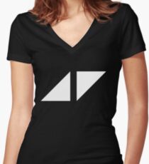 avicii music Women's Fitted V-Neck T-Shirt