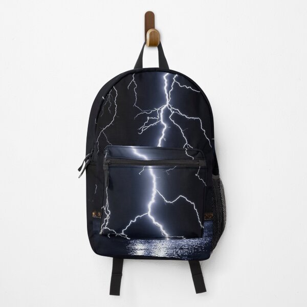 Item preview, WATERSCAPES #16 - Massive Lightning Strike on Ocean at Night designed and sold by DEL-Productions.