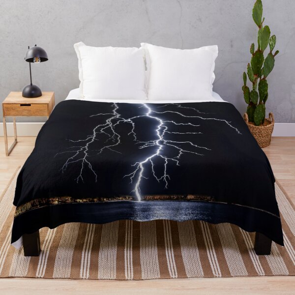 Item preview, WATERSCAPES #16 - Massive Lightning Strike on Ocean at Night designed and sold by DEL-Productions.