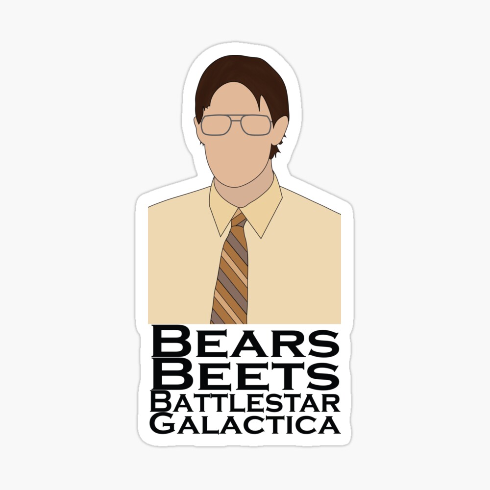 Bears Battlestar Gallactica Sticker The Office Sticker Beets