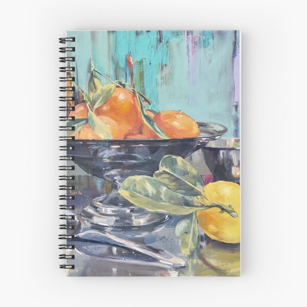 Item preview, citrus and silver still life designed and sold by Cat Leonard.