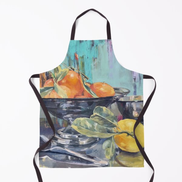 Item preview, citrus and silver still life designed and sold by Cat Leonard.