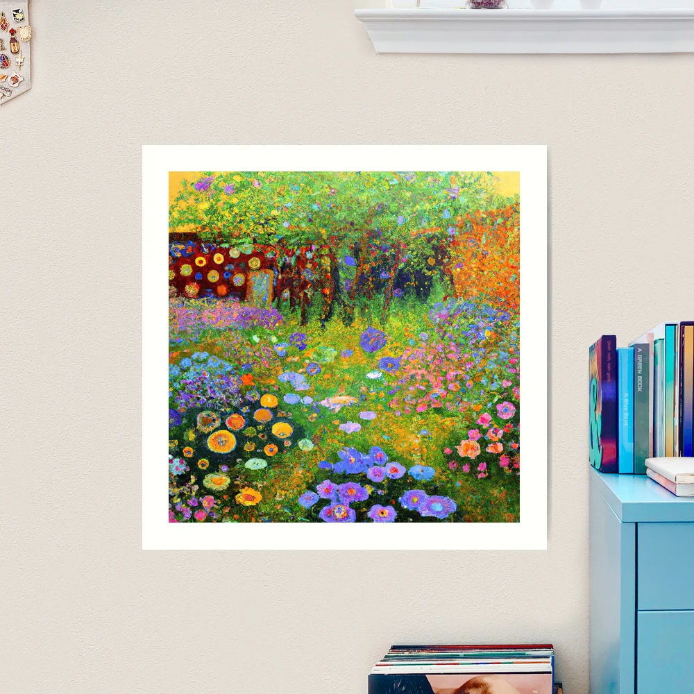 Amazon.com: Gustav Klimt-Flower Garden 1907 Canvas Wall Art