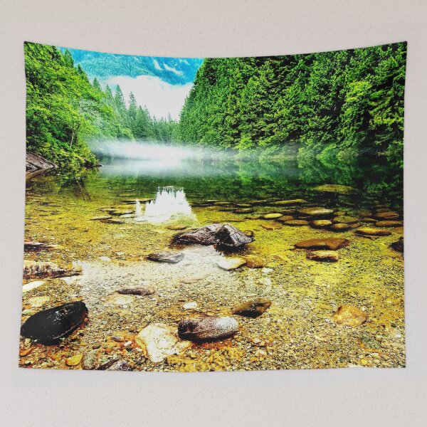 Item preview, WATERSCAPES #18 - Crystal Clear River with Mist designed and sold by DEL-Productions.