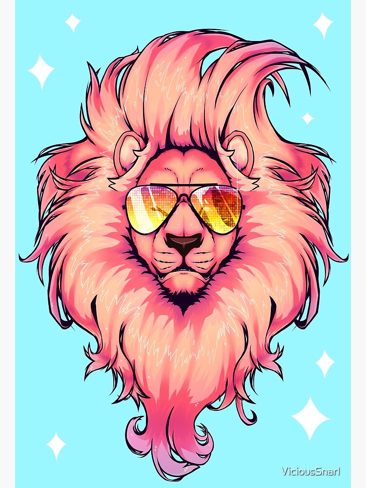 Discover Summer Lion Premium Matte Vertical Poster