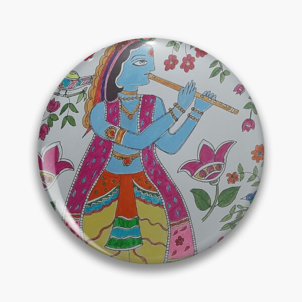 Item preview, Lord Krishna Madhubani painting designed and sold by Dream11j.