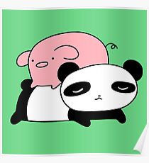 Póster Little Piggy y Panda