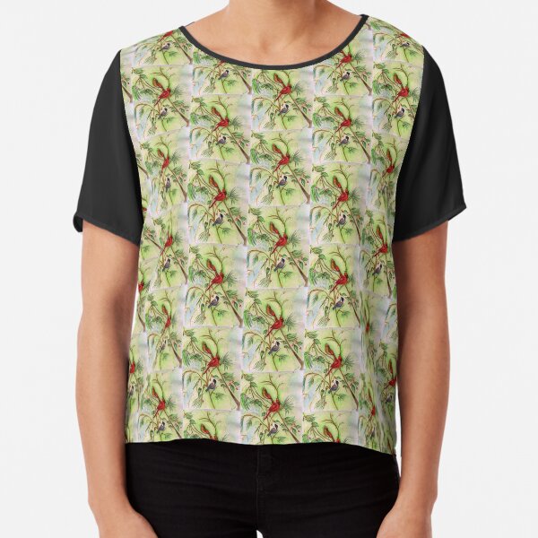 Birds of a Feather Chiffon Top
