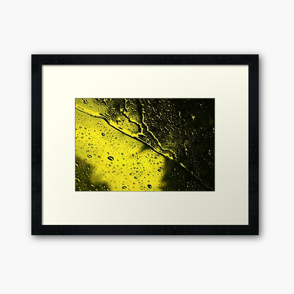 Rainstorm on the Windshield Framed Art Print