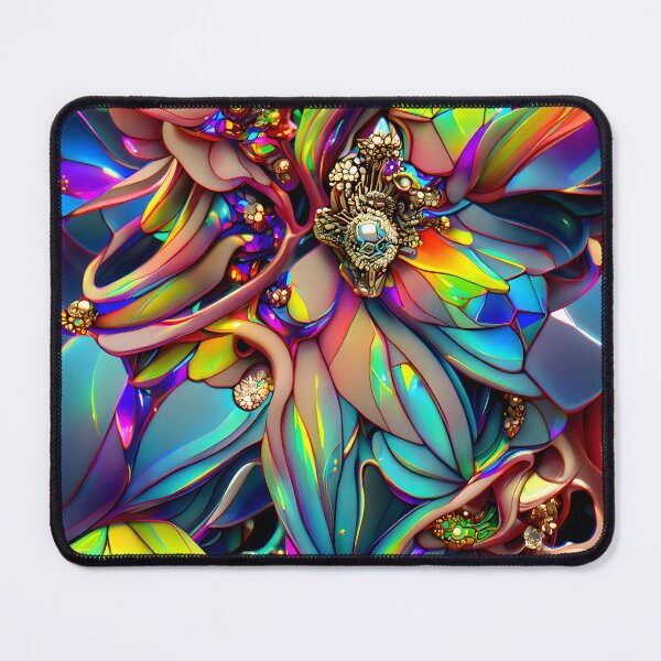 Item preview, A Trippy Abstract Crystal Rainbow Flower designed and sold by ailuanni.